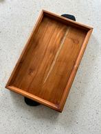 Unieke teakhouten dienblad, Ophalen of Verzenden, Zo goed als nieuw, Rechthoekig, Hout