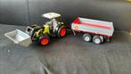 Bruder claas trekker met aanhanger tractor, Hobby en Vrije tijd, Modelauto's | 1:32, Ophalen of Verzenden, Zo goed als nieuw, Tractor of Landbouw