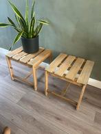 Houten Krukjes Set - houten tafeltjes, Ophalen, Gebruikt, Hout