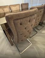 6 mooie bruine stoelen ZGN, Huis en Inrichting, Stoelen, Ophalen, Overige materialen, Bruin, Zo goed als nieuw