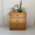 Vintage gerestyled nachtkastjes hout halkastje brocante j`60, Niet bekend, Niet bekend, Zo goed als nieuw, Niet bekend