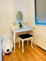 Ikea Hemnes toilettafel met spiegel inclusief krukje., Ophalen of Verzenden, Zo goed als nieuw, 50 tot 100 cm, Minder dan 100 cm