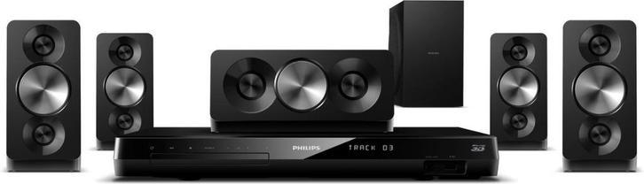 Philips 5.1 Home Cinema Set met Blue Ray, Audio, Tv en Foto, Home Cinema-sets, Gebruikt, Blu-ray-speler, 5.1-systeem, 70 watt of meer