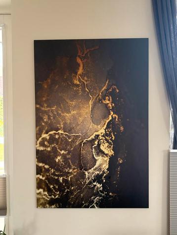Abstract schilderij op aluminium 80x120 beschikbaar voor biedingen