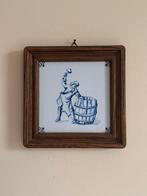 Vintage Delfstblauw wandtegel, kuiper, Westraven Holland, Ophalen of Verzenden