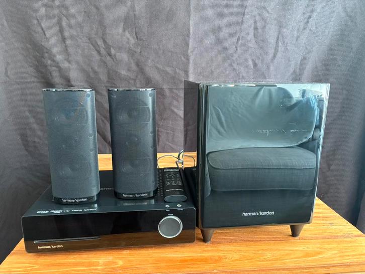 Harman Kardon HKTS210SUB/230, Audio, Tv en Foto, Home Cinema-sets, Zo goed als nieuw, Overige spelers, 2.1-systeem, 70 watt of meer