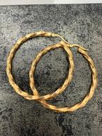 14k gouden wokkel oorbellen BLACK friday actie, Ophalen of Verzenden, Goud, Goud