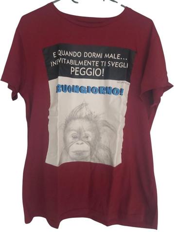 T-shirt rood aap L beschikbaar voor biedingen