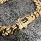 14k gouden armband cuban schakel monaco, Ophalen of Verzenden, Zo goed als nieuw, Goud