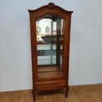 Vintage Landelijke Queen Ann vitrinekast spiegel kast, Valkenswaard, Eikenhout, Info@flashbackfurniture.nl, Flashback Furniture