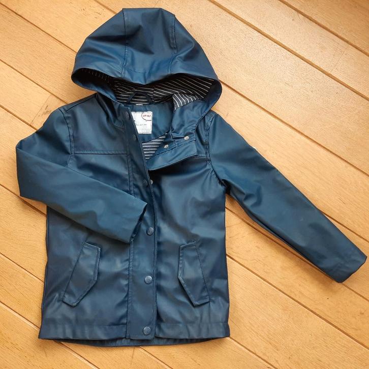 Regenjas blauw maat 110, Kinderen en Baby's, Kinderkleding | Maat 110, Zo goed als nieuw, Jongen of Meisje, Jas, Ophalen of Verzenden