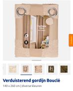 Twee stuks bouclé gordijnen Action, crème-kleur., Huis en Inrichting, 100 tot 150 cm, 200 cm of meer, Nieuw, Ophalen of Verzenden