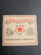 Lucifer paketiket Ster-Lucifers 72x62mm, Ophalen of Verzenden, Gebruikt, Luciferdoosjes of -merken