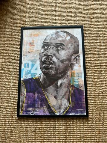 Kobe Bryant - Vintage posterschilderij inclusief lijst beschikbaar voor biedingen