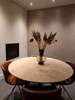 Marmer eettafel rond, Huis en Inrichting, Complete eetkamers, Ophalen of Verzenden, Zo goed als nieuw