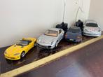 4 Auto's - Corvette, Porsche, Peugot Raly, Kinderen en Baby's, Speelgoed | Speelgoedvoertuigen, Ophalen of Verzenden, Gebruikt