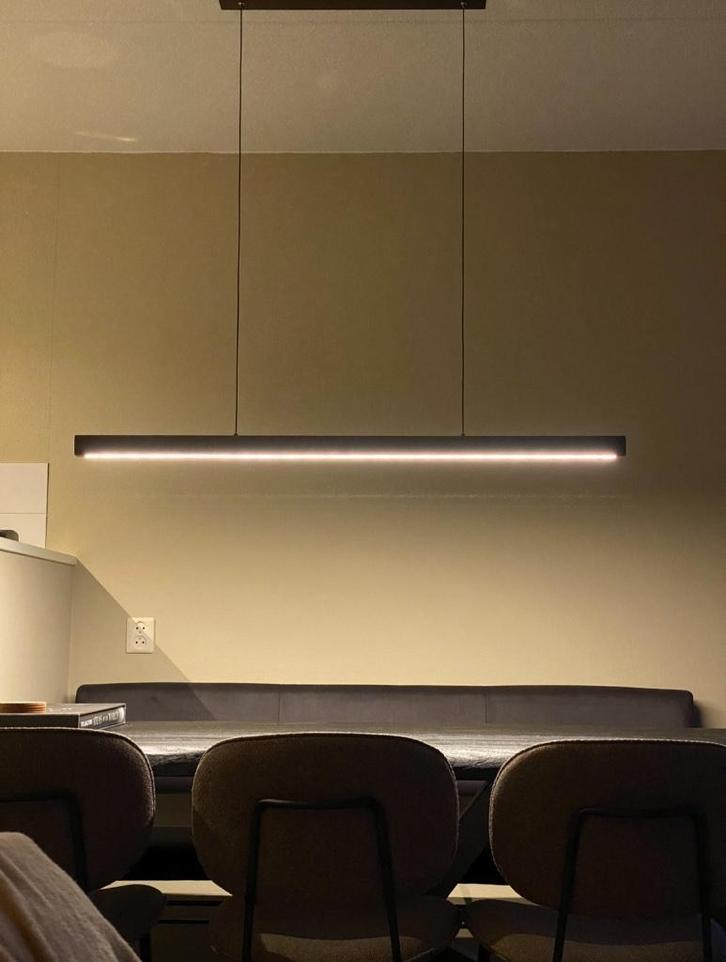 Eettafel lamp, Huis en Inrichting, Lampen | Hanglampen, Zo goed als nieuw, 75 cm of meer, Hout, Ophalen