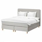 Ikea DUNVIK Boxpring gijs/beige, Ophalen, Grijs, Dunvik, Tweepersoons