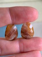 Paar rutielkwarts edelstenen cabochons, Sieraden, Tassen en Uiterlijk, Verzenden, Nieuw