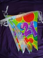 Versiering * Slinger 21 Vlaggenlijn 21, Hobby en Vrije tijd, Feestartikelen, Ophalen, Gebruikt, Versiering, Verjaardag