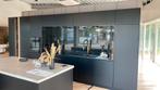 Zwarte showroomkeuken (incl. Miele apparatuur) met eiland, Huis en Inrichting, Keuken | Complete keukens, Ophalen, Zwart, Graniet of Steen