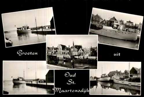 St. Maartensdijk - Groeten uit Schip, Verzamelen, Ansichtkaarten | Nederland, Ongelopen, Zeeland, Voor 1920, Ophalen of Verzenden