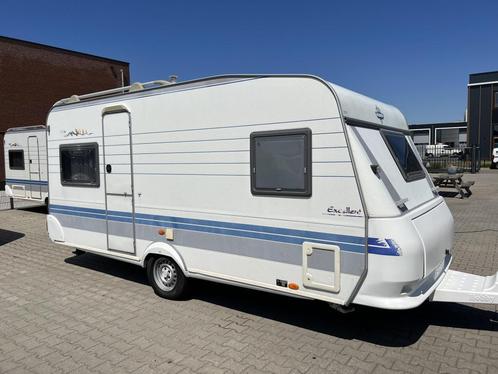 Hobby Excellent Easy 460 UFE bouwjaar 2001 met voortent, Caravans en Kamperen, Caravans, Bedrijf, tot en met 4, 750 - 1000 kg
