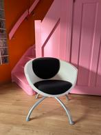 Vintage IKEA GUBBO 2000 zwart wit space age design bowlchair, Huis en Inrichting, Fauteuils, Ophalen, Stof, Minder dan 75 cm, Zo goed als nieuw