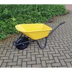 Kruiwagen luchtband kunststof bak 85 liter geel, Eenwielig, Nieuw, Handmatig, Ophalen
