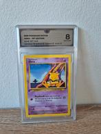 1999 Pokémon Dutch Abra 1st Edition - Gegraded NM Mint 8, Ophalen of Verzenden, Zo goed als nieuw, Losse kaart, Foil