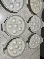 8 gietijzeren escargot/slakken schaaltjes, Huis en Inrichting, Keuken | Potten en Pannen, Gietijzer, Merkloos, Ophalen of Verzenden