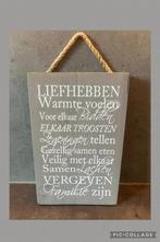 Steigerhouten Wandbord met Tekst, Ophalen of Verzenden, Gebruikt