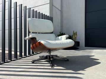 Vitra Eames lounge chair, wit, palissander beschikbaar voor biedingen