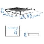 IKEA Mandal 200 bij 160 cm + Hoofdbord, Huis en Inrichting, Slaapkamer | Bedden, Ophalen, Gebruikt, Wit, Tweepersoons