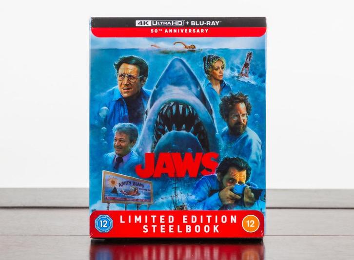 Jaws 4K UHD + Blu-Ray STEELBOOK (UK Import), Cd's en Dvd's, Blu-ray, Nieuw in verpakking, Horror, Ophalen of Verzenden