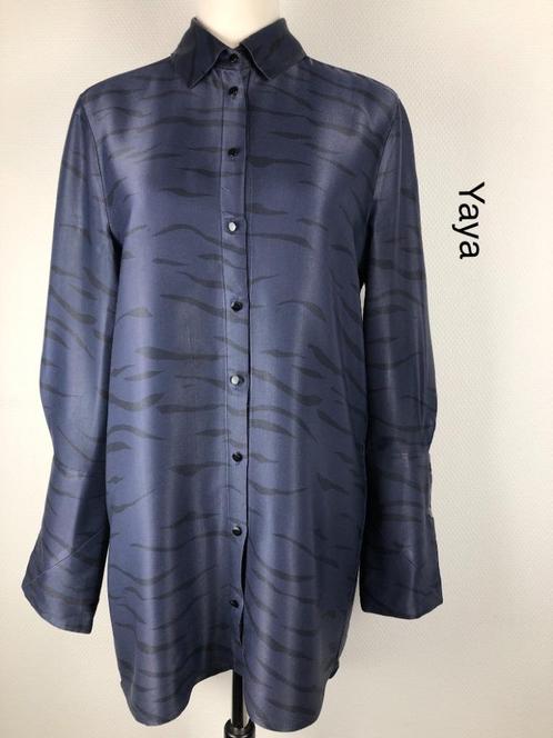 Yaya Overhemd  (mt: 36) 7,5/6940, Kleding | Dames, Blouses en Tunieken, Zo goed als nieuw, Maat 36 (S), Blauw, Ophalen of Verzenden