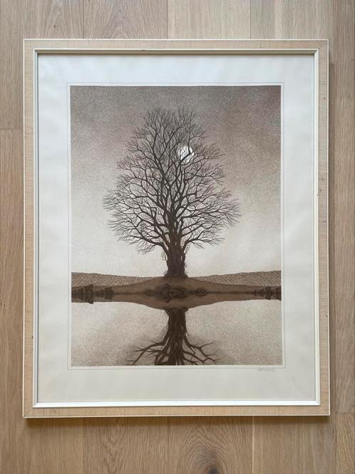 Fraaie Kunstdruk Jörg Schlichtholz ‘83 ingelijst gesigneerd, Antiek en Kunst, Kunst | Litho's en Zeefdrukken, Ophalen of Verzenden