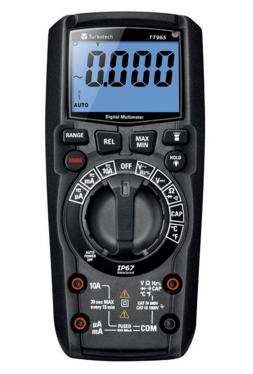 Turbo TT965 Digital TRMS Multimeter – Brand New, IP67, Doe-het-zelf en Verbouw, Meetapparatuur, Nieuw, Multimeter, Ophalen of Verzenden