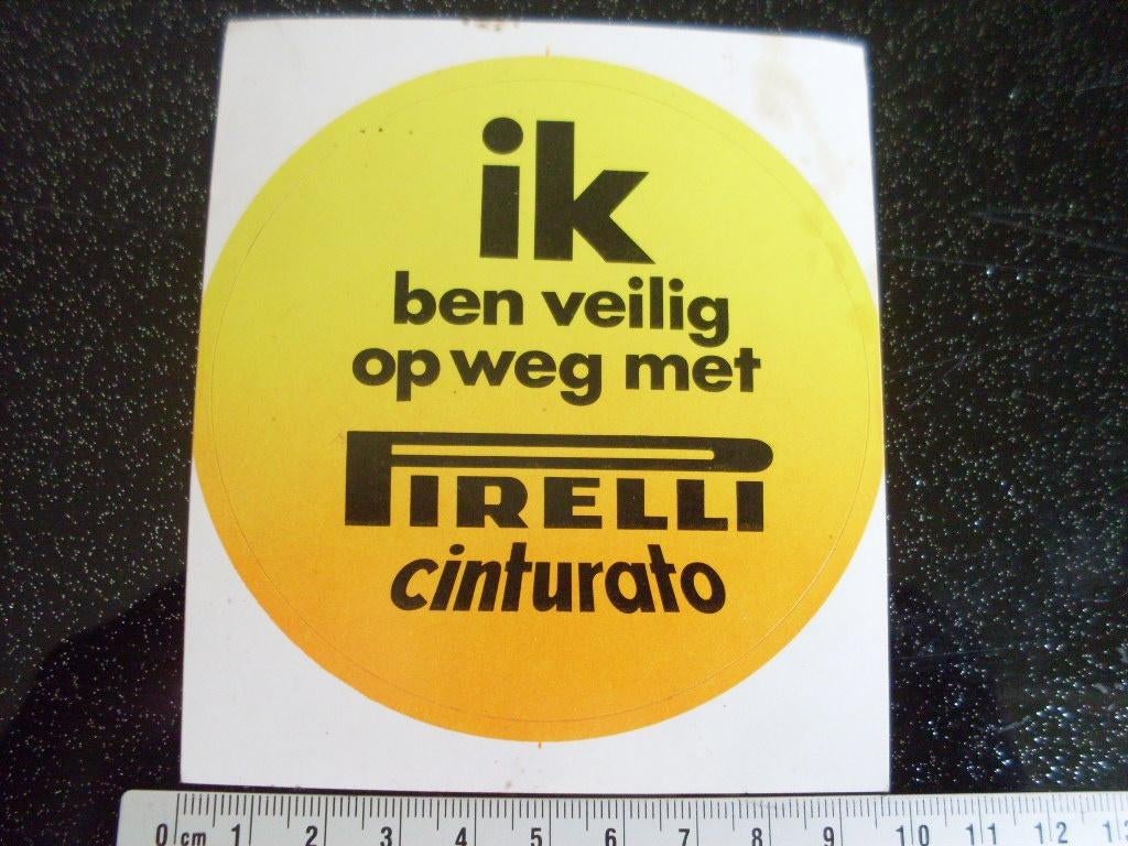 sticker ik ben veilig op weg met Pirelli cinturato banden, Verzenden, Zo goed als nieuw, Merk