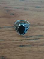 Mooie zilveren ring met zwarte steen onyx, Sieraden, Tassen en Uiterlijk, Antieke sieraden, Verzenden, Zilver, Ring
