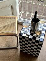 Bijzettafel tegel zwart/wit - Handgemaakt, 45 tot 60 cm, Overige materialen, Minder dan 55 cm, Nieuw