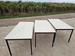 3x  stevige werktafel met stalen frame en poten, Ophalen, Gebruikt, Rechthoekig, 50 tot 100 cm