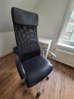 Bureaustoel - leer - ergonomisch - gratis, Ophalen, Gaming bureaustoel, Gebruikt, Zwart