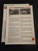 Brochure Toyota MR2 1990, Ophalen of Verzenden, Zo goed als nieuw, Toyota