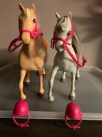Barbie 2 Paarden en 2 keer Helm, Kinderen en Baby's, Speelgoed | Poppen, Ophalen, Zo goed als nieuw, Barbie
