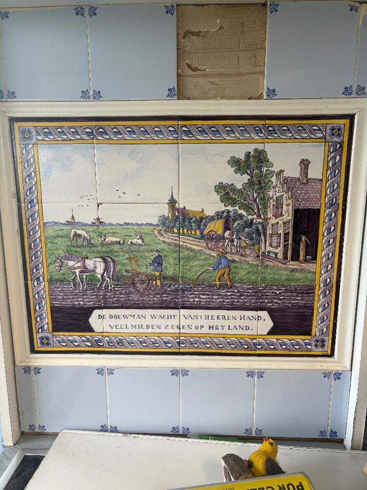 Oud-Hollands tafereel, Antiek en Kunst, Antiek | Wandborden en Tegels, Ophalen