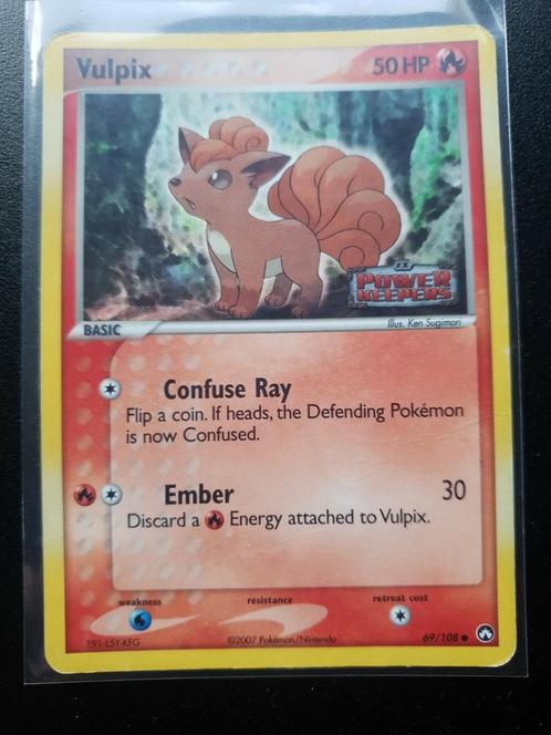 Pokémon kaart Vulpix Reverse #69 Power Keepers, Hobby en Vrije tijd, Verzamelkaartspellen | Pokémon, Zo goed als nieuw, Losse kaart