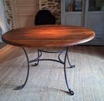 ronde eettafel palissander hout 120, Huis en Inrichting, Tafels | Eettafels, Ophalen, Rond, Metaal, Vier personen