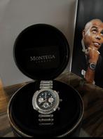 Montega heren model, Sieraden, Tassen en Uiterlijk, Horloges | Heren, Ophalen, Zo goed als nieuw, Leer, Overige merken