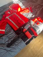 Brandweer pak maat 110 met helm en accessoires, Kinderen en Baby's, Ophalen of Verzenden, Gebruikt, 110 t/m 116, Jongen of Meisje